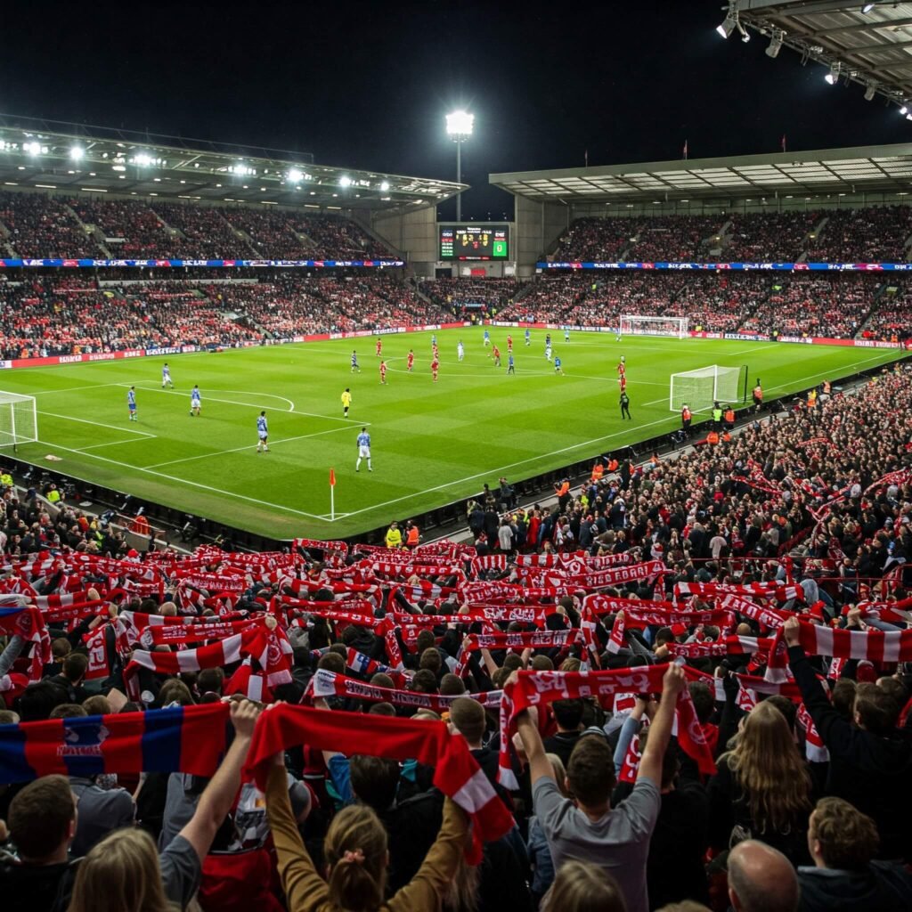 Packed Premier League Stadium