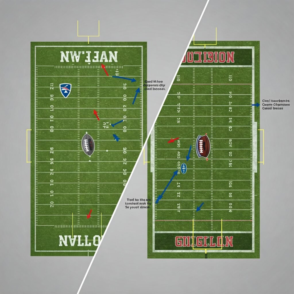NFL vs College Football Field Comparison