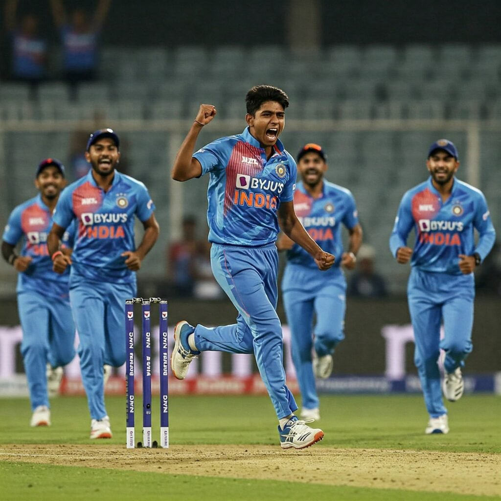 Indian Bowler Wicket Celebration