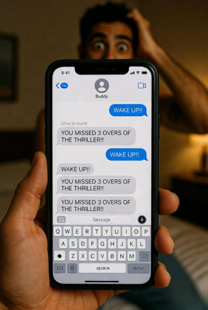 Angry blue bubbles: the universal language of cricket betrayal