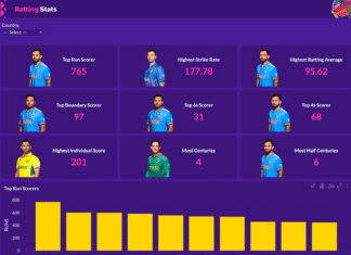Player Stats Guide: Understanding Batting and Bowling Records Cricket World Cup 2023 Dashboard - Revisiting the tournament through data - Zoho Blog
